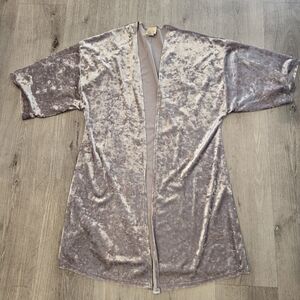 Caution To The Wind Crushed Velvet Kimono Size Small